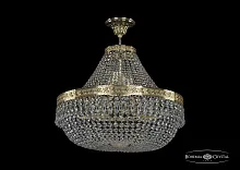 Люстра потолочная хрустальная 19011/H1/60IV G Bohemia Ivele Crystal прозрачная на 15 ламп, основание золотое в стиле классика sp