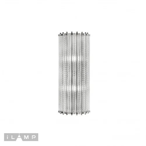 Бра Manhattan MB0266-2 Silver iLamp прозрачный на 2 лампы, основание никель в стиле американский современный 