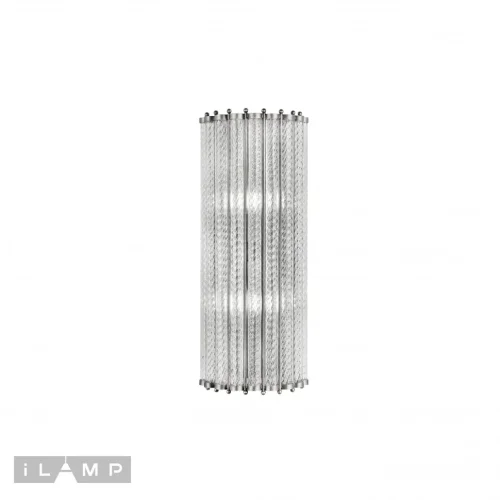 Бра Manhattan MB0266-2 Silver iLamp прозрачный на 2 лампы, основание никель в стиле современный американский 