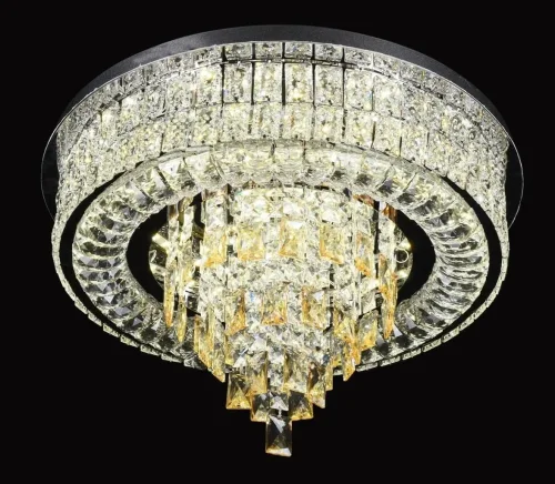 Люстра потолочная LED Terra DDС 6899-600 Lumina Deco хром на 1 лампу, основание хром в стиле современный кольца