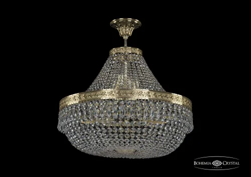 Люстра потолочная хрустальная 19011/H1/60IV G Bohemia Ivele Crystal прозрачная на 15 ламп, основание золотое в стиле классический sp