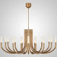 Люстра потолочная LAURA L12 193442-23 ImperiumLoft белая на 12 ламп, основание латунь в стиле современный Люстра потолочная LAURA L12 193442-23 ImperiumLoft белая на 12 ламп, основание латунь в стиле современный