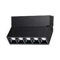 Светильник накладной LED Eos 358323 Novotech чёрный на 1 лампу, основание чёрное в стиле хай-тек прямоугольный