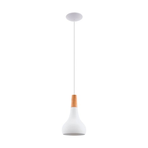 Светильник подвесной SABINAR 96981 Eglo белый 1 лампа, основание белое в стиле современный 