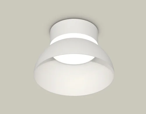 Светильник накладной XS8101035 Ambrella light белый 1 лампа, основание белое в стиле современный хай-тек круглый фото 3