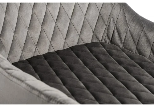 Барный стул Mint серый 11535 Woodville, серый/велюр, ножки/металл/чёрный, размеры - ****450*490 фото 9
