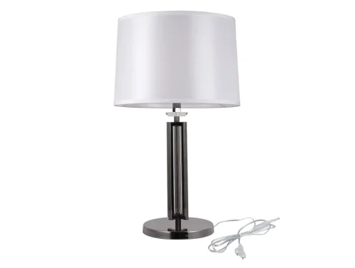 Настольная лампа без абажура 4401/T black glossy Newport белая бежевая 1 лампа, основание чёрное металл в стиле современный американский 