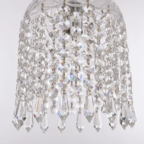 Светильник подвесной 14781P/16 Ni Drops Bohemia Ivele Crystal прозрачный 1 лампа, основание никель в стиле классический drops фото 2