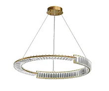 Люстра подвесная LED Омма 07662-60,20 Kink Light прозрачная на 1 лампа, основание бронзовое в стиле современный кольца