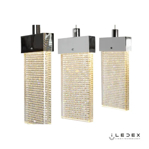 Светильник подвесной LED Pixel C4430-3L CR iLedex прозрачный 1 лампа, основание хром в стиле современный хай-тек  фото 3