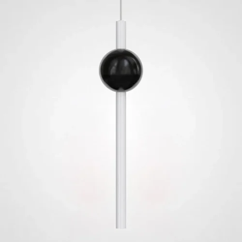 Светильник подвесной broom ORION GLOBE LIGHT Black A L600 189786-22 ImperiumLoft белый на 1 лампу, основание чёрное в стиле современный 