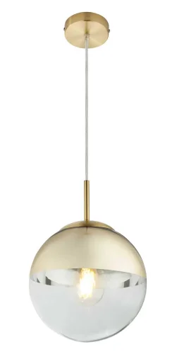 Светильник подвесной Glass TL1203H-51GD Toplight золотой на 1 лампу, основание золотое в стиле современный шар