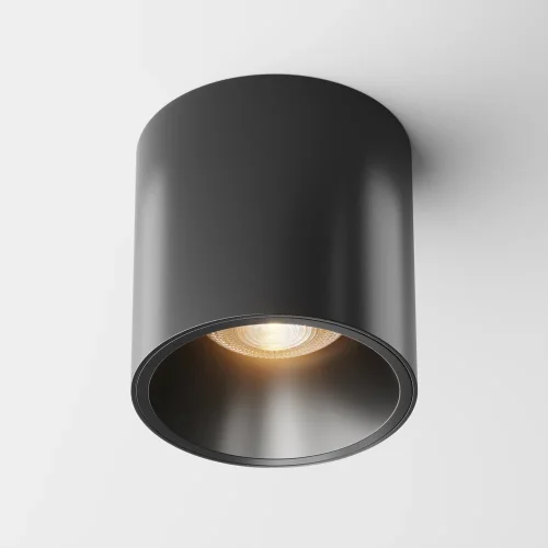 Светильник накладной Alfa LED C064CL-L12B3K-D Maytoni чёрный 1 лампа, основание чёрное в стиле современный хай-тек круглый фото 3