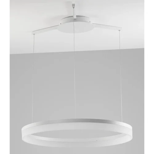 Светильник подвесной LED Via V1722-PL Moderli белый на 1 лампу, основание белое в стиле хай-тек кольца фото 5