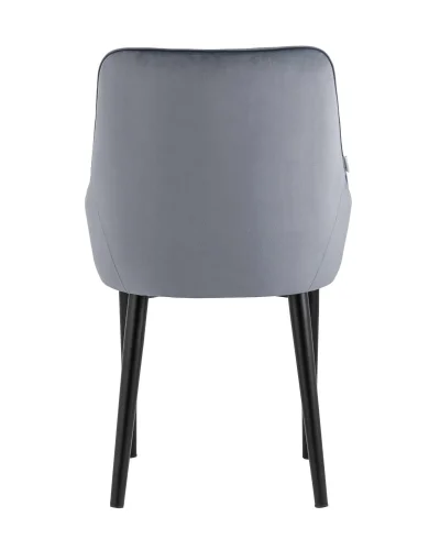 Стул Джоан велюр серый УТ000025416 Stool Group, серый/велюр, ножки/металл/чёрный, размеры - ****530*610 фото 4