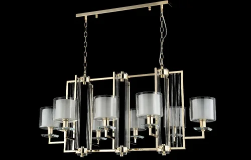 Люстра подвесная NICOLAS SP8 L1000 GOLD/WHITE Crystal Lux белая на 8 ламп, основание золотое в стиле современный фото 3