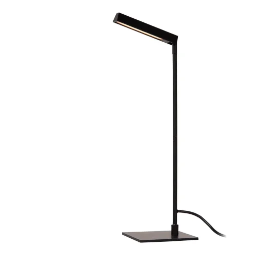 Настольная лампа офисная LED Lavale 44501/03/30 Lucide чёрная на 1 лампу, основание чёрное металл в стиле современный минимализм фото 3
