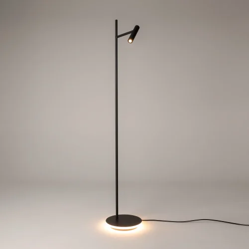 Торшер LED Estudo Z010FL-L8B3K Maytoni чёрный на 1 лампу, основание чёрное в стиле хай-тек фото 7