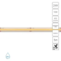 Светодиодная лента 24В 10Вт/м 850Лм/м 6000К 90+ 8мм COB 320шт/м 5м IP65 Aqua Lane A2432008-06-6K Arte Lamp цвет LED холодный белый 6000K, световой поток Lm