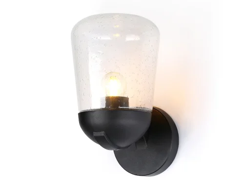 Настенный светильник уличный ST2081 Ambrella light уличный IP54 чёрный на 1 лампу, плафон прозрачный в стиле хай-тек современный E27