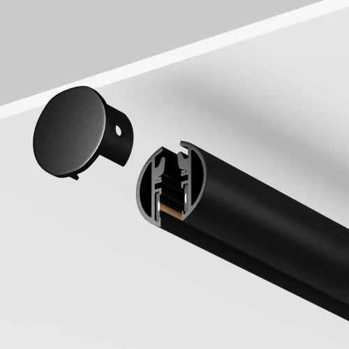 Шинопровод круглый подвесной 2 м Magnetic track system Levity TRX184-R-112B Maytoni чёрный в стиле современный хай-тек для светильников серии Magnetic track system Levity накладной шинопровод levity магнитная фото 6