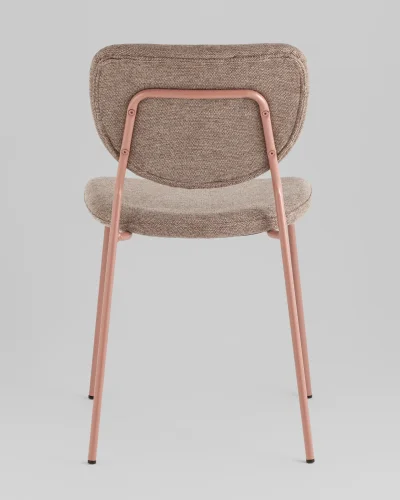 Стул обеденный Gigi, коричневый, розовые ножки УТ000039033 Stool Group, коричневый/шенилл, ножки/металл/розовый, размеры - ***** фото 4