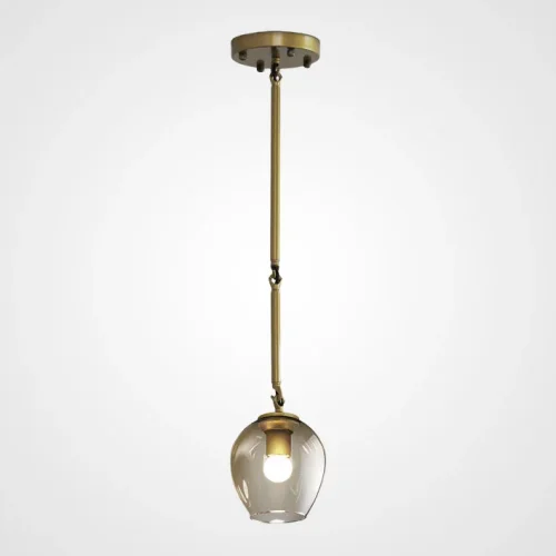 Светильник подвесной ADEL-ONE L1 Cognac Gold 212799-26 ImperiumLoft янтарный на 1 лампу, основание золотое в стиле современный 