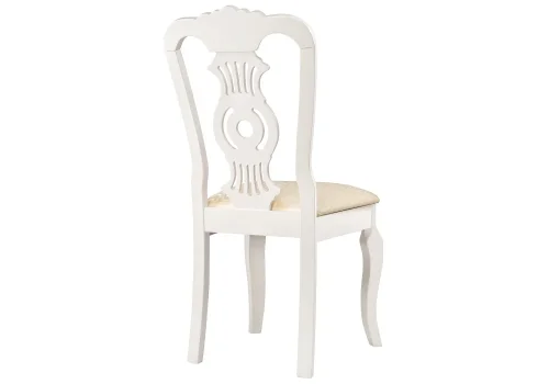 Деревянный стул Lomar butter white 1603 Woodville, бежевый/ткань, ножки/дерево/белый, размеры - ****460*580 фото 5