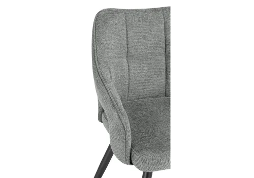 Стул на металлокаркасе Hera dark gray / black 15843 Woodville, серый/рогожка, ножки/металл/чёрный, размеры - ****550*600 фото 7