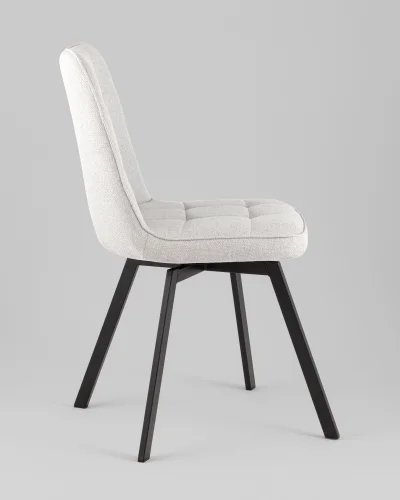 Стул Pleid, вращающийся, серый, сиденье УТ000040523 Stool Group, серый/рогожка, ножки/металл/чёрный, размеры - *855**** фото 6