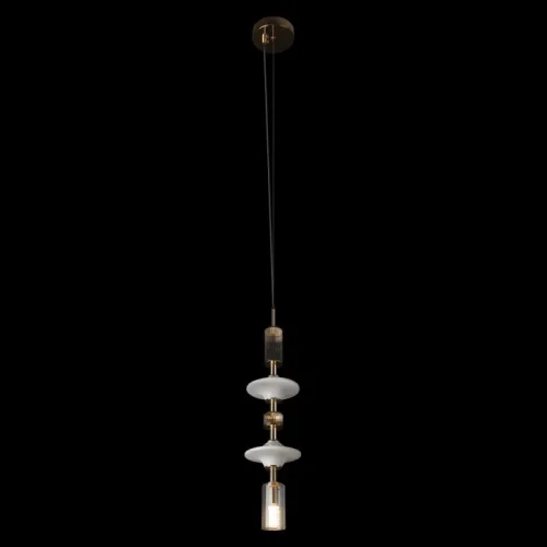 Светильник подвесной Spindle 10423/B LOFT IT белый прозрачный на 1 лампу, основание бронзовое в стиле современный восточный фото 2