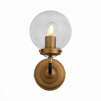 Бра лофт Varieta SL234.401.01 ST-Luce прозрачный 1 лампа, основание золотое чёрное в стиле лофт 