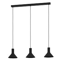 Светильник подвесной Morescana 390219 Eglo чёрный 3 лампы, основание чёрное в стиле лофт современный 