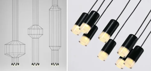 Светильник подвесной LED Free-Form 84572-22 ImperiumLoft прозрачный 1 лампа, основание чёрное в стиле лофт в розетку фото 2