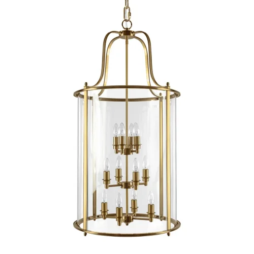 Светильник подвесной Lighthouse 10456/12 AB LOFT IT прозрачный на 12 ламп, основание бронзовое в стиле классический арт-деко фото 3