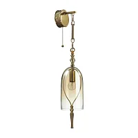 Бра Bell 4892/1W Odeon Light янтарный 1 лампа, основание бронзовое в стиле классический 