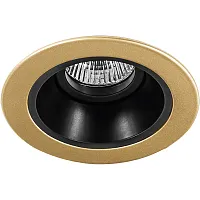 Светильник точечный Domino Round D61307 Lightstar золотой чёрный 1 лампа, основание золотое в стиле хай-тек современный круглый