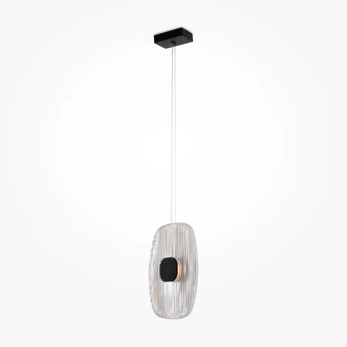 Светильник подвесной LED Eclipse MOD152PL-L1BK Maytoni прозрачный на 1 лампу, основание чёрное в стиле арт-деко фото 11
