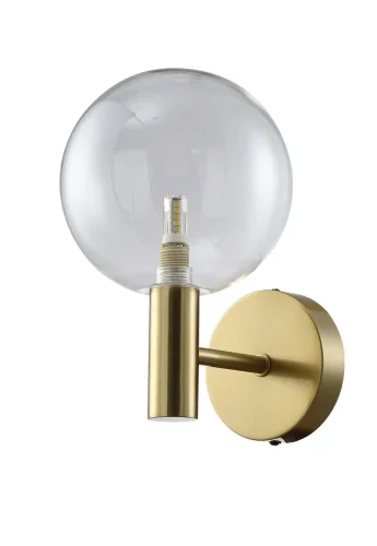 Бра ANDRES AP1 BRONZE/TRANSPARENTE Crystal Lux прозрачный на 1 лампу, основание бронзовое в стиле лофт 
