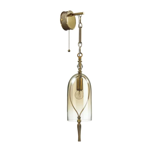 Бра Bell 4892/1W Odeon Light янтарный на 1 лампа, основание бронзовое в стиле классический 