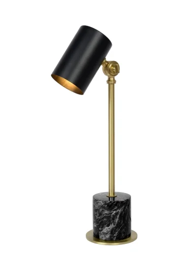 Настольная лампа Brandon 03530/01/30 Lucide чёрная 1 лампа, основание чёрное металл в стиле винтаж современный 
