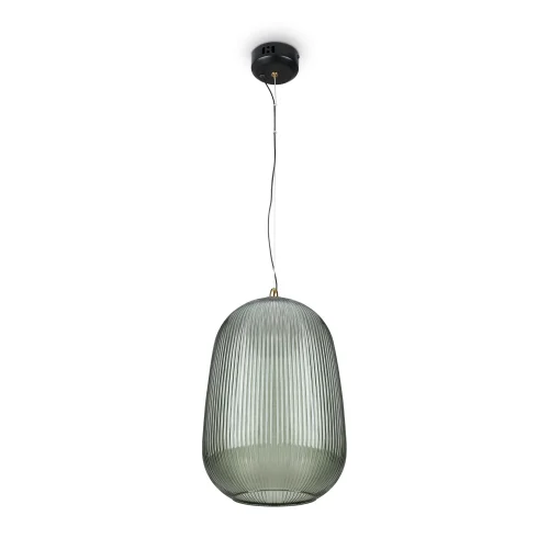 Светильник подвесной LED Enchantment FR5384PL-L13GN Freya зелёный на 1 лампу, основание чёрное в стиле современный фото 3