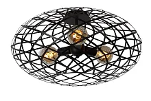Светильник потолочный Wolfram 21117/65/30 Lucide чёрный 1 лампа, основание чёрное в стиле современный 