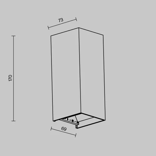 Настенный светильник ЛЕД уличный Драп / Drape O525WL-L10B3K Maytoni уличный IP65 чёрный на 1 лампу, плафон чёрный в стиле современный ЛЕД фото 5