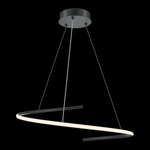 Светильник подвесной LED Curve MOD242PL-L33BK Maytoni чёрный на 1 лампу, основание чёрное в стиле хай-тек минимализм современный фото 9