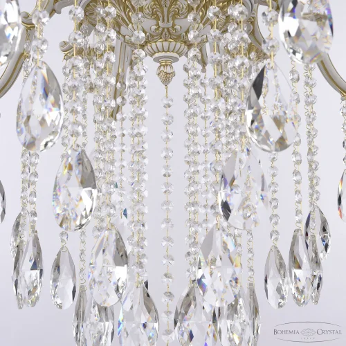 Люстра подвесная AL78101/10/300 B WMG Bohemia Ivele Crystal без плафона на 10 ламп, основание белое патина золотое в стиле классический sp фото 3