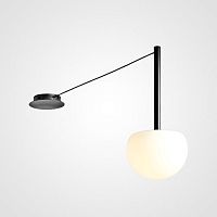 Люстра потолочная RANGEL A L1 167197-26 ImperiumLoft белая на 1 лампа, основание чёрное в стиле современный 