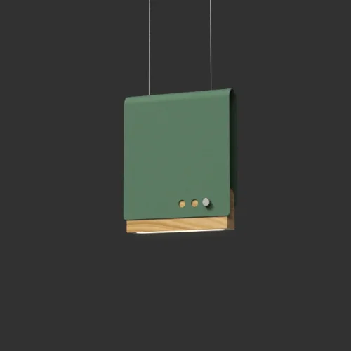 Светильник подвесной LED BOOK 2 H20*17 Green 192830-26 ImperiumLoft зелёный на 1 лампу, основание зелёное в стиле современный 
