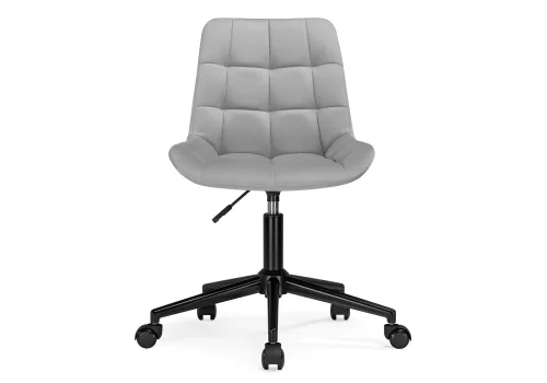 Компьютерное кресло Честер светло-серый / черный 538987 Woodville, серый/велюр, ножки/металл/чёрный, размеры - *920***490*600 фото 2