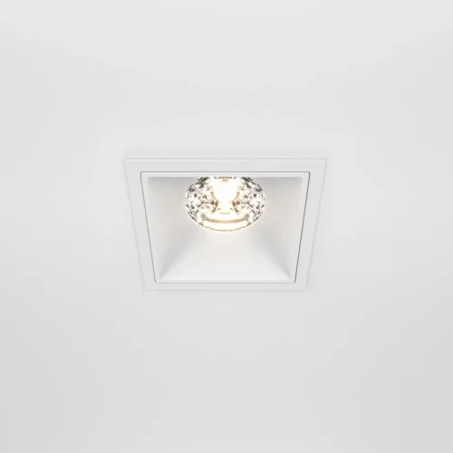 Светильник точечный Alfa LED DL043-01-15W3K-D-SQ-W Maytoni белый 1 лампа, основание белое в стиле современный  фото 4